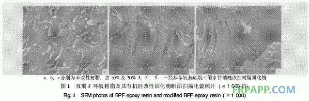 有机硅改性双酚F环氧树脂热性能研究