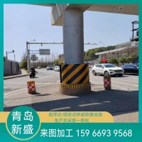 青岛新盛路墩隔离墩防车撞醒目提示保护装置