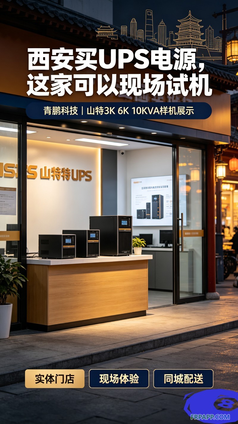 2.标题:西安UPS电源实体店地址_青鹏科技山特3K6K10KVA可现场试机同城当日配送核心1